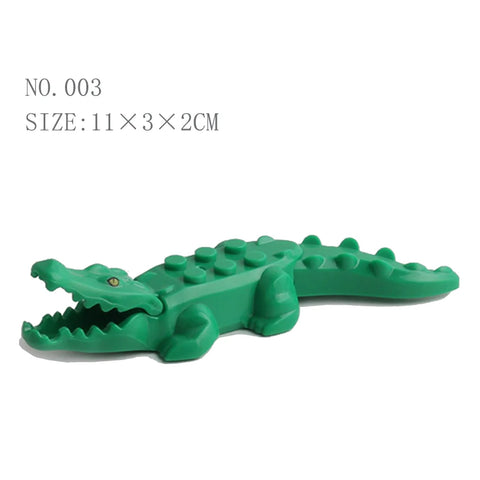 Animal Building Blocks Model Crocodile Leopard Educational Games Figure Brick Toys for Children Kids