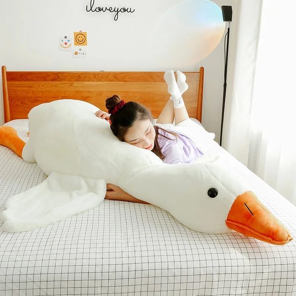 Giant White Goose Throw Plush Pillow Sleep Stuffed Toys