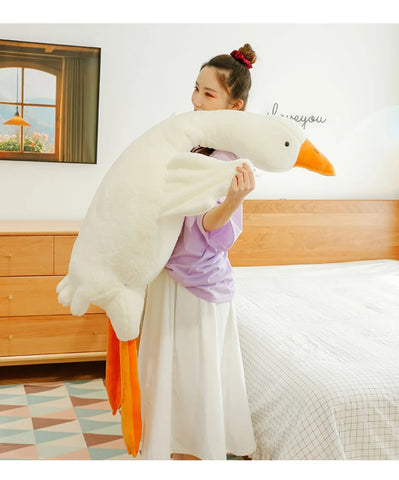 Giant White Goose Throw Plush Pillow Sleep Stuffed Toys