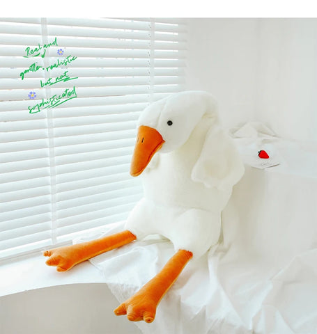 Giant White Goose Throw Plush Pillow Sleep Stuffed Toys