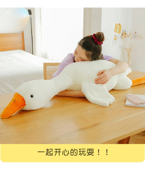 Giant White Goose Throw Plush Pillow Sleep Stuffed Toys