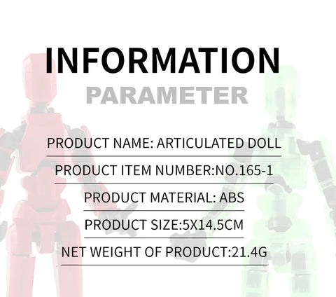 3D Multi-Jointed Movable Shapeshift Robot Creative Printed Mannequin Dummy Action Model Doll Toys Kid Decora for Girl Boys Gifts