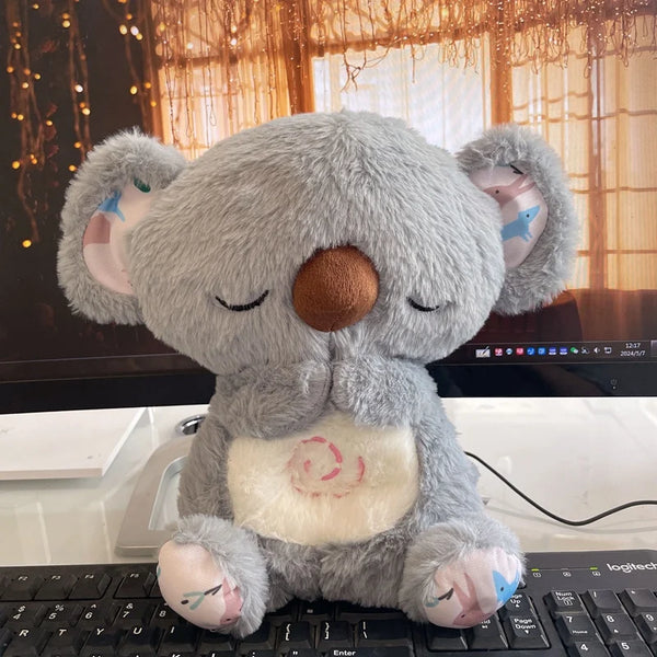 Cute Soothing Koala Calming Anxiety Relief Breathing Koala Bear Toy Sleep Buddy Plush Doll With Lights