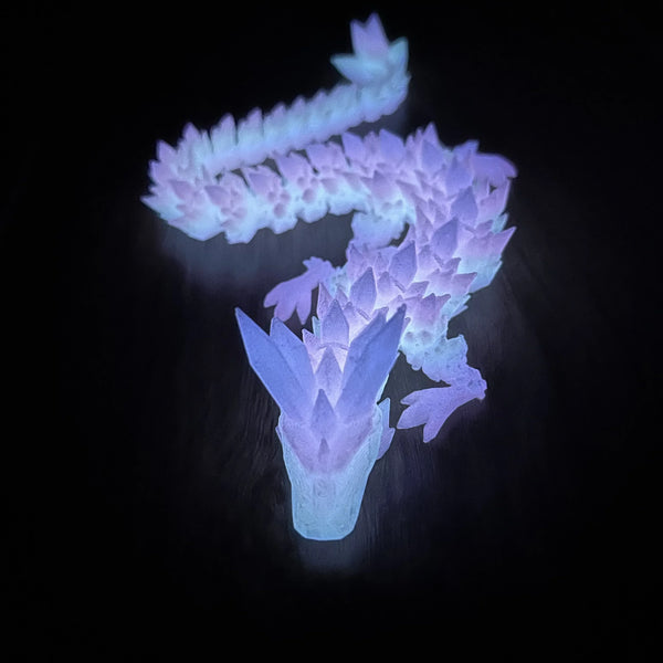 Divine Dragon Statue, 3D Printed Night Light Dragon Sculpture, Aquarium Decoration, Theme Adult Bedroom Desktop Ornament