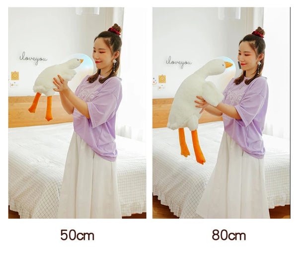 Giant White Goose Throw Plush Pillow Sleep Stuffed Toys