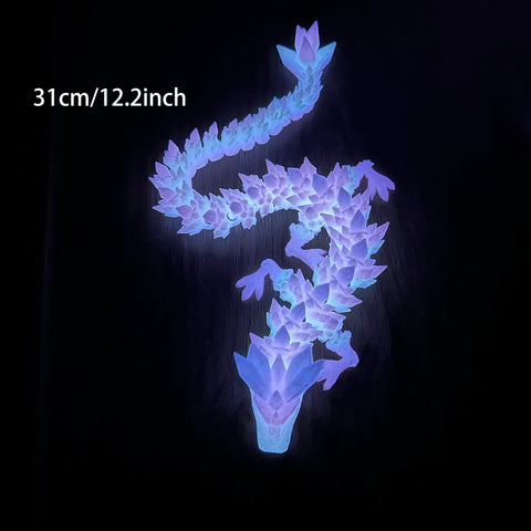 Divine Dragon Statue, 3D Printed Night Light Dragon Sculpture, Aquarium Decoration, Theme Adult Bedroom Desktop Ornament