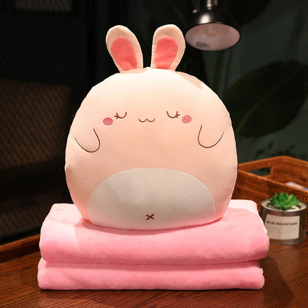 Cartoon Animal Plush Pillow with Holes