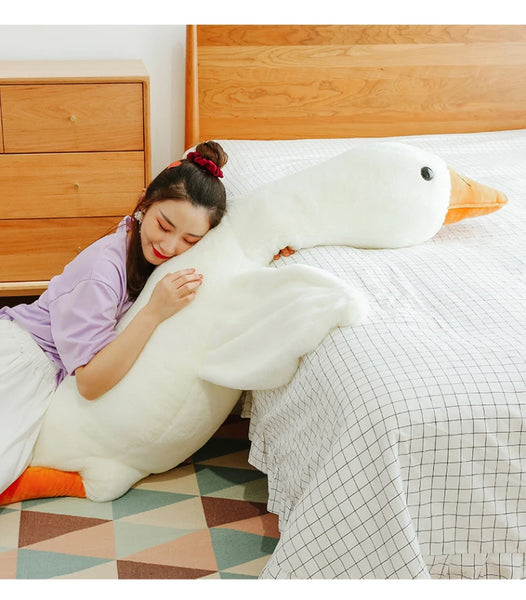 Giant White Goose Throw Plush Pillow Sleep Stuffed Toys