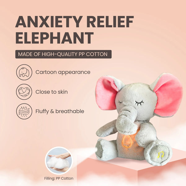 Breathing Soothing Elephant Sleep Plush Doll