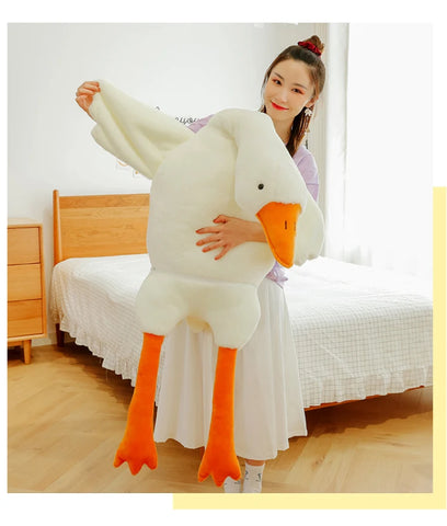 Giant White Goose Throw Plush Pillow Sleep Stuffed Toys