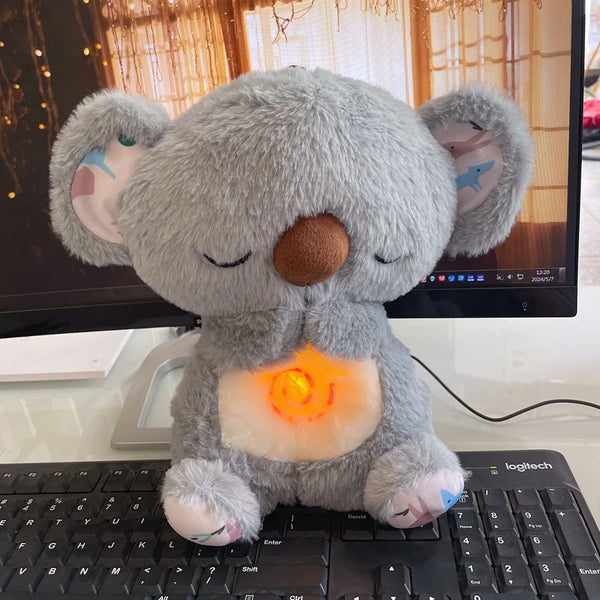 Cute Soothing Koala Calming Anxiety Relief Breathing Koala Bear Toy Sleep Buddy Plush Doll With Lights