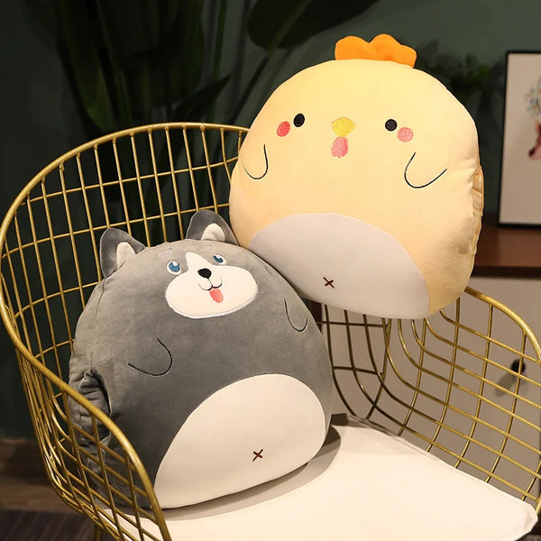 Cartoon Animal Plush Pillow with Holes