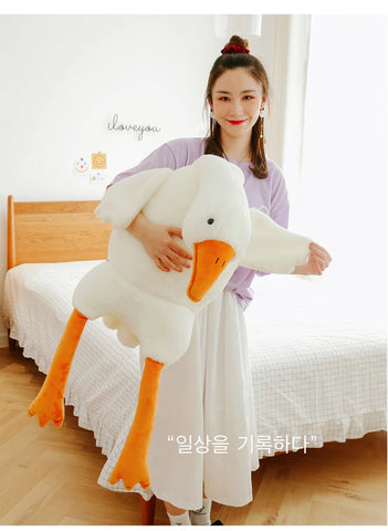 Giant White Goose Throw Plush Pillow Sleep Stuffed Toys