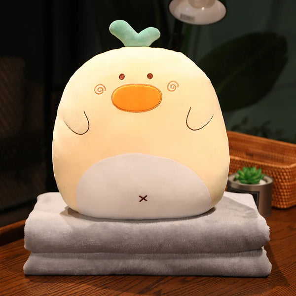 Cartoon Animal Plush Pillow with Holes