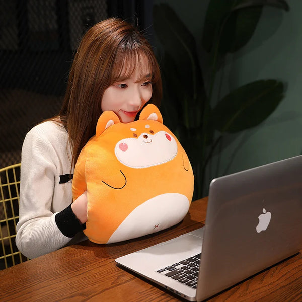 Cartoon Animal Plush Pillow with Holes