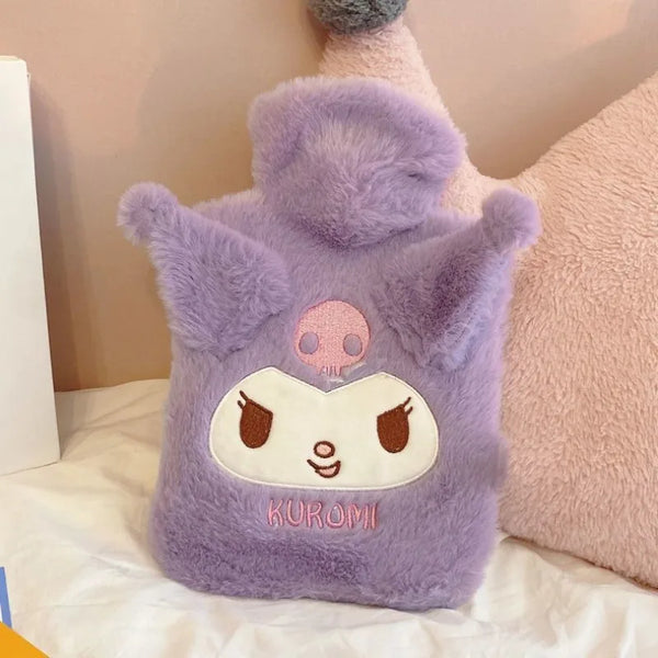 500ml Sanrio Plush Hot Water Bag Kawaii Hello Kitty Kuromi Cinnamoroll Melody Reusable Heating Hot Water Bottle Christmas Gift