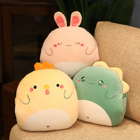 Cartoon Animal Plush Pillow with Holes