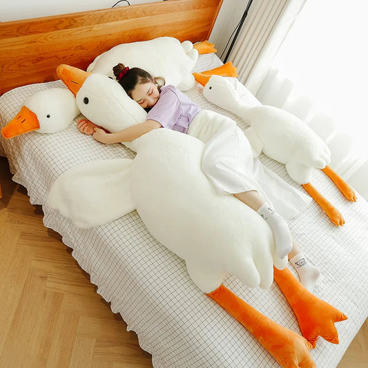 Giant White Goose Throw Plush Pillow Sleep Stuffed Toys